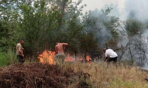Овладяха пожара край село Мраморен - 1