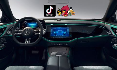 Вярвате или не, новата E-Klasse на Mercedes ще поддържа TikTok и Angry Birds - 1