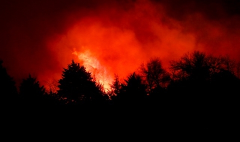 Пожари вилнеят в централната част на САЩ (Видео) - 1
