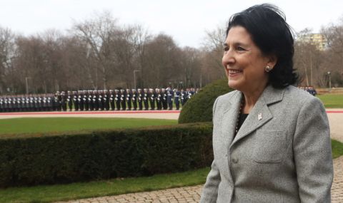 Макрон подкрепи прозападния президент на Грузия - 1