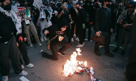 Протести срещу Демократическата партия в Чикаго с искания за прекратяване на войната в Газа - 1