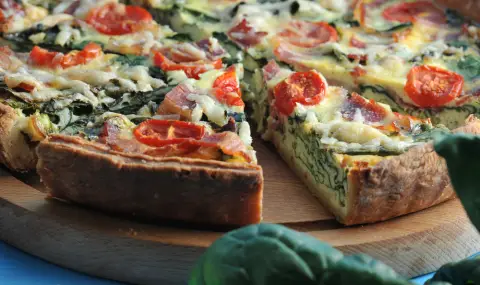 Рецепта на деня: Киш със спанак, фета сирене и сушени домати - 1