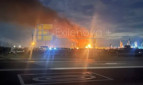 Пожар избухна в Илския НПЗ след атака с дронове