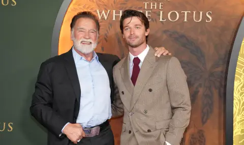 Арнолд Шварценегер бил шокиран от голата сцена на сина си Патрик в „Белият лотос“ - 1