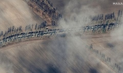 Огромен руски военен конвой се движи към Киев - 1