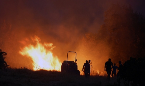 Огромен пожар в Хасковско - 1