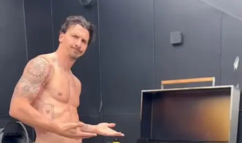 Златан Ибрахимович прави барбекю на фона на песен на Лепа Брена - ВИДЕО - 1