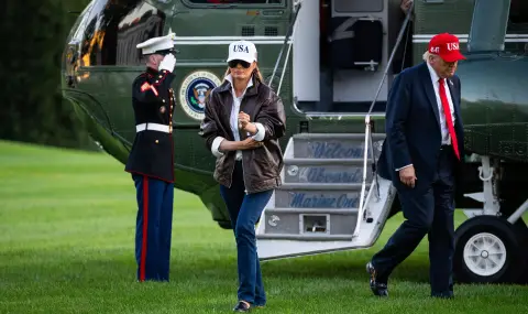 Мелания Тръмп се яви по дънки пред американски моряци (СНИМКА) - 1