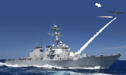 Хусите пратиха ракета по военен кораб на САЩ ВИДЕО - 1