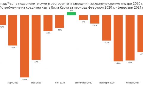 Потребителите на кредитна карта в България са похарчили с 64% повече пари онлайн по време на пандемията снимка #1