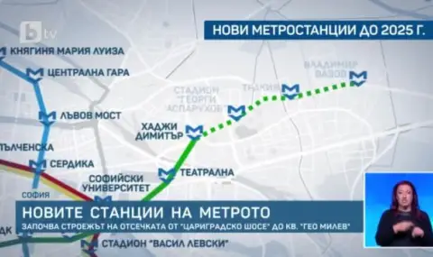 Започва изграждането на три метростанции в столицата - 1