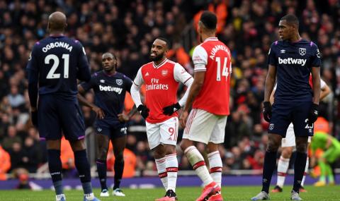 Арсенал успя да измъкне минимална победа срещу Уест Хем - 1