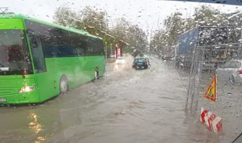 Паднали дървета и наводнени улици в Пловдив - 1