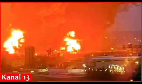 Киев удари нефтена база в контролирания от Русия Луганск ВИДЕО - 1