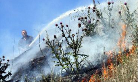 Голям пожар между Благоевград и Симитли - 1