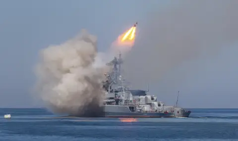 Russian warship with Kalibr cruise missiles in Black Sea  - 1