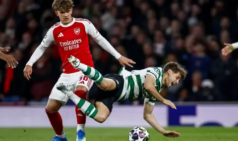 Арсенал се класира за полуфиналите на Шампионската лига след безупречна защита срещу Спортинг - 1