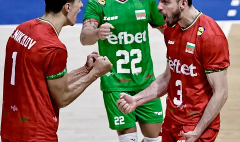 България триумфира над Словения и си осигури място на осминафиналите на Световното по волейбол - 1