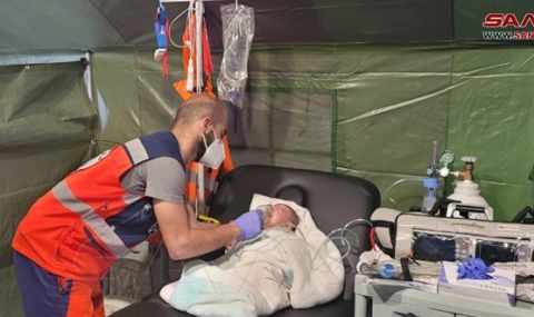 Още една полева болница отваря врати в Алепо за лечение на пострадалите от земетресението - 1