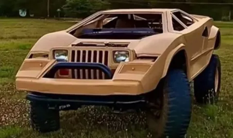 Как се прави немислим хибрид между Jeep Wrangler и Lamborghini Countach (ВИДЕО) - 1