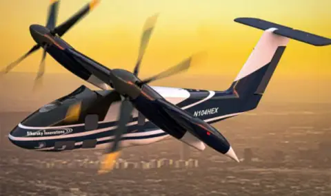 Нов вид самолет с крила, които се въртят за излитане и кацане - 1