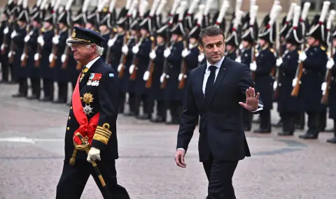 Президентът на Франция беше посрещнат тържествено в Швеция - 1