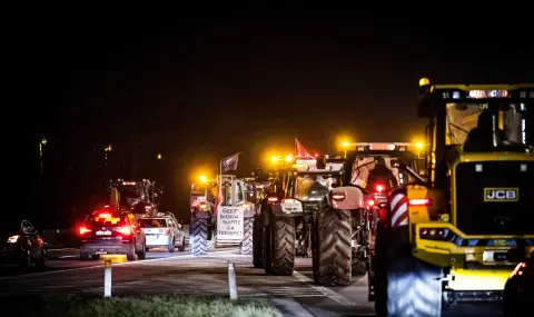 Границата между Белгия и Нидерландия е блокирана от протестиращи фермери - 1