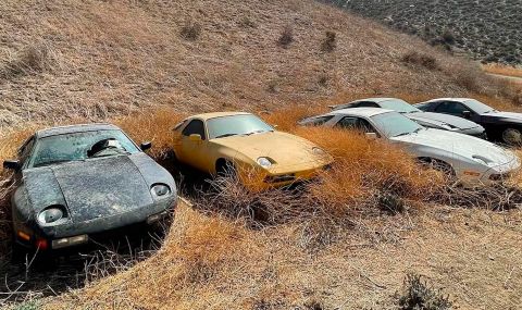 Намериха гробище с изоставени Porsche-та - 1