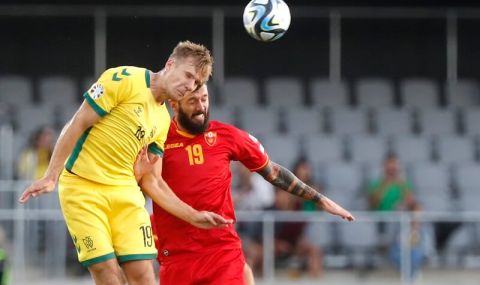 Литва измъкна точка от Черна гора в квалификация за Евро 2024 - 1