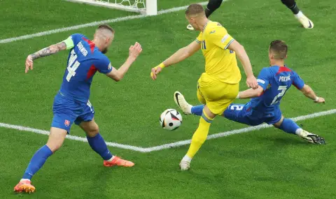 Украйна взе първа победа на Евро 2024 след обрат над Словакия - 1
