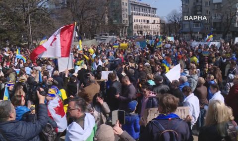 Българи и украинци протестираха срещу войната - 1