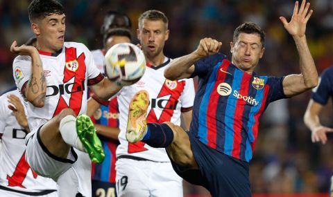 Барселона не успя да вкара на Райо Валекано при дебюта на Левандовски - 1