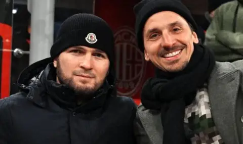 Ибрахимович и Хабиб Нурмагомедов изгледаха победа на Милан - 1