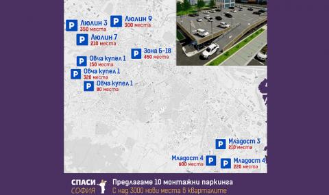 "Спаси София" предлага изграждане на 10 монтажни паркинга - 1