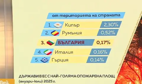 България е на трето място по опожарени територии в ЕС - 1