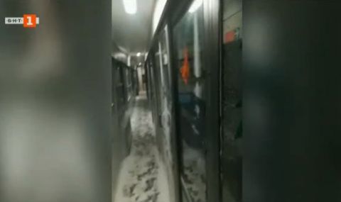 Сняг в бързия влак Варна-София - 1