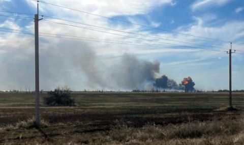 Боеприпаси избухнаха в северната част на полуостров Крим  - 1