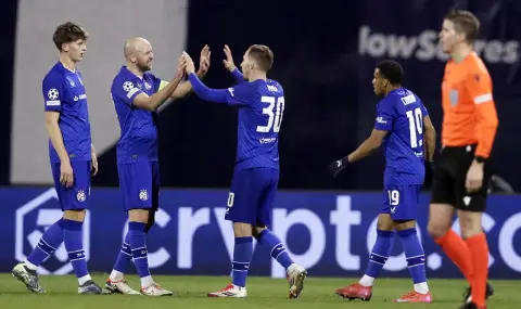 Динамо Загреб взе дербито в Хърватия, масов бой преди мача - 1