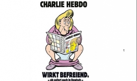 Ангела Меркел „кацна“ на корицата на „Шарли Ебдо“ - 1