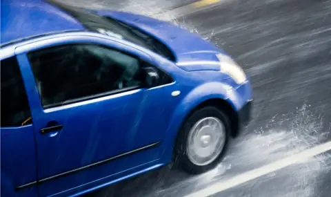 What should the tread of a tire be on a wet road?  - 1