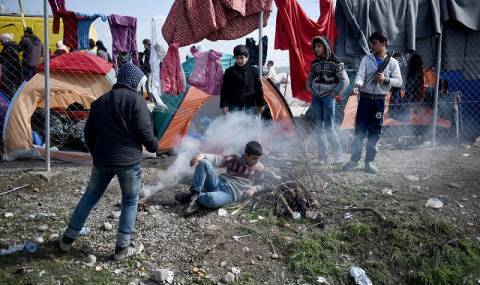Меле на бежанци в Атина - 1