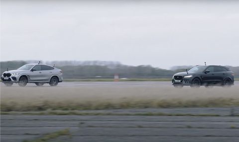 BMW X6 M се изправя срещу Jaguar F-Pace SVR “Lister” в близка драг надпревара (ВИДЕО) - 1