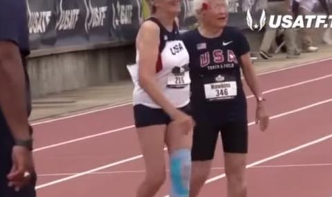 101-годишна счупи рекорд на 100 метра (ВИДЕО) - 1