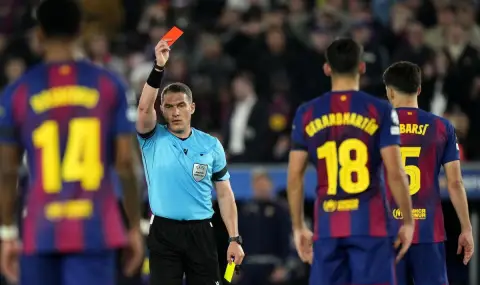 Обяснението на главния съдия за неотстъдената дузпа за Барселона в Шампионската лига - 1