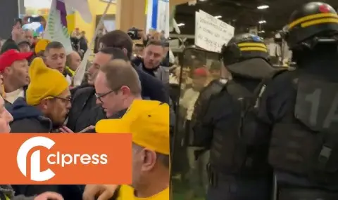 Хаос при посещението на Макрон на фермерското изложение в Париж ВИДЕО - 1