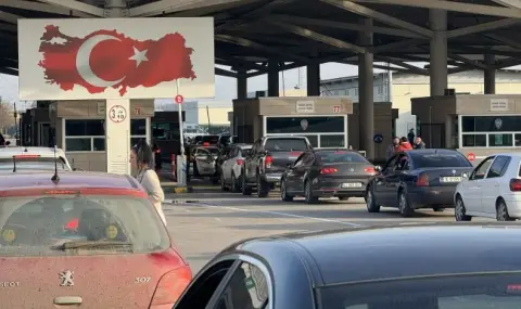 Тежък е трафикът на камиони на изхода на ГКПП "Капитан Андреево“ - 1