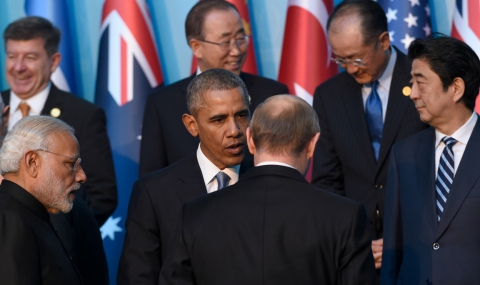 Путин и Обама размениха реплики на общата снимка на Г-20 - 1