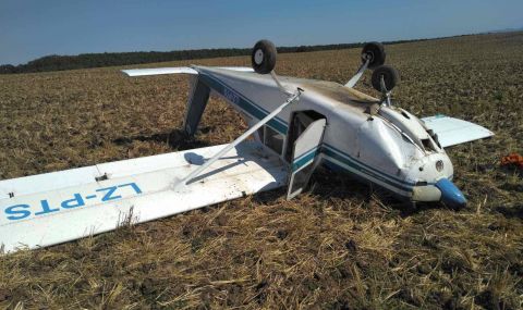 Малък самолет кацна аварийно край Созопол СНИМКИ - 1