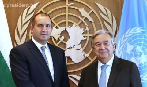 Президентът Радев се срещна с генералния секретар на ООН - 1