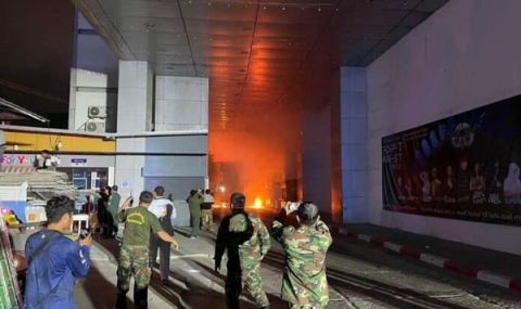 Поне 10 жертви при пожар в хотелски комплекс в Камбоджа СНИМКИ - 1